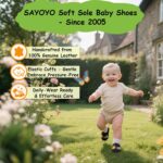 SAYOYO Baby Shoes Soft Leather Sole Infant Toddler Prewalker Shoes - Image 3