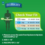 FitRight Adult Diapers, Extra+ Heavy Absorbency, L (Waist Size 44in-56in), 80 Count, OptiFit Incontinence Briefs for Men and Women, Disposable, Moisture-Wicking, Leak Protection. - Image 5
