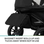 Evenflo Pivot Xplore Dreamz All-Terrain Stroller Wagon with Bassinet Insert (Voyager Green) - Image 6