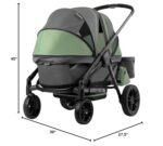 Evenflo Pivot Xplore Dreamz All-Terrain Stroller Wagon with Bassinet Insert (Voyager Green) - Image 9