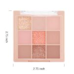 AMY'S DIARY Matte Nude Eyeshadow Palette Pink Makeup,9 Colors Matte Eyeshadow Long Lasting Eye Shadow Plattet for Girls,tween Eye Shadow makeup palette - Image 7