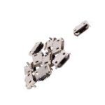 uxcell 10 Pcs USB Standard Micro Type B Female Jack 5 Pin, Metal Charging Port Socket Angle Dip Repair Replacement Parts for SMT Solder Plug Connector Smartphone Accessories - Image 3