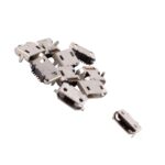 uxcell 10 Pcs USB Standard Micro Type B Female Jack 5 Pin, Metal Charging Port Socket Angle Dip Repair Replacement Parts for SMT Solder Plug Connector Smartphone Accessories - Image 4