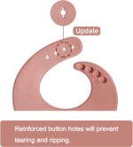 PandaEar Silicone Bibs for Babies Toddlers Girls| Adjustable Waterproof BPA Free Soft Durable Bibs for eating with Large Pocket Food Catcher - Image 4