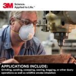 3M 8511 Particulate Disposable Respirator, N95, Pack of 80, NIOSH APPROVED, Cool Comfort and Fewer Pressure Points with Dual Point Attachment for Grinding, Sanding, Sawing, Sweeping, Dust, Smoke - Image 6