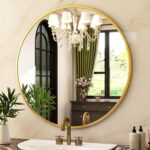 HARRITPURE Round Mirror 30 Gold Wall Mounted Circle Mirrors Vanity Mirror with Brushed Aluminum Alloy Frame Modern Decoration for Bathroom, Living Room, Vanity, Bedroom, Entryway - Image 10