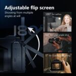 8K & 64MP Digital Camera for Photography, 48X Zoom (16X Optical + 3X Digital) with Moon Mode, 180° Flip Screen, WiFi, Micro HDMI, 64GB Card & 2 Batteries, Vlogging Camera for YouTube - Image 7