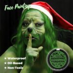 Green Oil Based Face Paint Foundation, Professional Green Greasepaint for St. Patrick's Day, Halloween Face Body Paint for Witch Shrek Hulk Goblin SFX Costume Makeup - Image 3