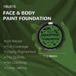 Green Oil Based Face Paint Foundation, Professional Green Greasepaint for St. Patrick's Day, Halloween Face Body Paint for Witch Shrek Hulk Goblin SFX Costume Makeup - Image 4