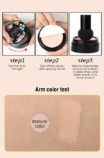 Air Cushion CC Cream Moisturizing Concealer Mushroom Head Brush Waterproof Makeup Foundation Moisture BB Cream for Women Girls (flower) - Image 4