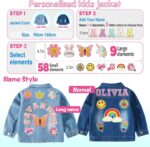 Personalized Kids Denim Jacket with Names, Custom 1-14 Years Old Girls Boys Spring&Fall Outerwear Jackets - Image 6