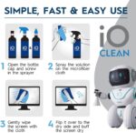 Screen Cleaner Spray (16oz - 473ml) – Best Large Cleaning Kit for LCD LED OLED TV, Smartphone, iPad, Laptop, Touchscreen, Computer Monitor, Electronic Devices, Microfiber Cloth Wipes and 2 Nozzles - Image 5