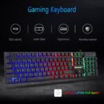 BlueFinger RGB Gaming Keyboard and Backlit Mouse Combo, USB Wired, LED Gaming Set for Laptop PC Computer Game and Work - Image 4