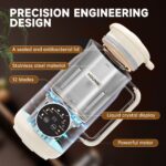 8-in-1 Automatic Nut Milk Maker Machine, 50oz Soy Milk Maker with 12 Blades, Nut Milk Maker Blender for Homemade Plant-Based Milk, Oat, Soy, with Self-Cleaning, Keep Warm, 12-Hour Delay - Image 8