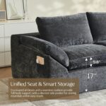 Vamcheer Modular Sectional Cloud Couch, Utra Soft U Shaped Couch with 2 Movable Ottoman, Deep Seat Boneless Couches for Living Room Bedroom, No Assembly Required, Grey - Image 9