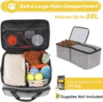 6 Set Dog Travel Bag for Supplies, Gifts for Dog Lovers, Christmas Dogs Owner Gifts, Large Pet Travel Kit Includes 2 Food Containers, 2 Collapsible Bowls & 1 Treat Pouch - Image 3