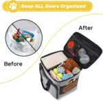6 Set Dog Travel Bag for Supplies, Gifts for Dog Lovers, Christmas Dogs Owner Gifts, Large Pet Travel Kit Includes 2 Food Containers, 2 Collapsible Bowls & 1 Treat Pouch - Image 7