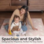 Baby Foam Tiles for Floor - Soft Play Mat Tiles for a Safe Play Area - 48 x 66 Large Baby Mat for Floor, Perfect for Kids' Playroom - Image 4