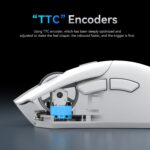 MAMBASNAKE Attack Shark R1 Wireless Gaming Mouse,PAW3311 Optical Sensor 18K DPI,59g Ultralight 2.4Ghz/BT/Wired Computer Mice for Win/Mac - White - Image 8