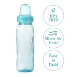Evenflo Feeding Classic Tinted Plastic Standard Neck Bottles for Baby, Infant and Newborn, Pink/Lavender/Teal, 8 Ounce (Pack of 12) - Image 3