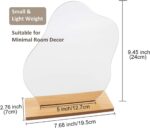 Irregular Aesthetic Vanity Mirror Frameless, Decorative Desk Tabletop Acrylic Mirrors with Wooden Stand for Living Room, Bedroom, and Minimal Spaces Home Decor - Cloud Shape - Image 7