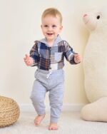 Renotemy Newborn Baby Boy Clothes Infant Boy Outfits Baby Hoodie Romper Fall Winter 0 3 6 9 12 18 Months Baby Clothes for Boy - Image 3