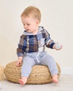 Renotemy Newborn Baby Boy Clothes Infant Boy Outfits Baby Hoodie Romper Fall Winter 0 3 6 9 12 18 Months Baby Clothes for Boy - Image 4