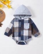 Renotemy Newborn Baby Boy Clothes Infant Boy Outfits Baby Hoodie Romper Fall Winter 0 3 6 9 12 18 Months Baby Clothes for Boy - Image 5