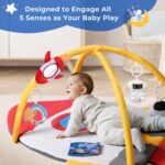 IPOZITO Baby Play Gym & Activity Mat for Sensory Development, Baby Tummy Time Play Mat to Improve Motor Skills and Visual Tracking， Newborn Infant Baby Essentials Gift - Image 3