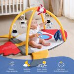 IPOZITO Baby Play Gym & Activity Mat for Sensory Development, Baby Tummy Time Play Mat to Improve Motor Skills and Visual Tracking， Newborn Infant Baby Essentials Gift - Image 6