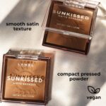 LAMEL Sunkissed Matte Bronzer Face Powder - Non-Shimmer, Long Lasting, Non-Greasy Bronzing Organic Makeup Formula - Matte Finish - Natural Tan Skin - N. 401-0.35oz. - Image 7