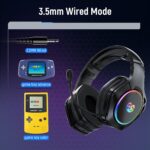 Tatybo Wireless Gaming Headsets for Ps5 Ps4 PC, 2.4GHz USB & Type-C Gaming Headphones, 40H+ Hrs & 7.1 Surround Sound with Noise Canceling Microphone for Switch Phone - Image 9