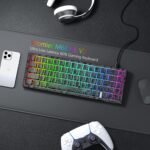 Womier M68 HE V2 Rapid Trigger Keyboard 60% Percent, Hall Effect Topographic Gaming Keyboard, Wired RGB Custom Mechanical Key Board with Magnetic Switch, PBT Keycaps for Mac/Win (Black) - Image 6