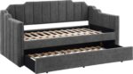 Charcoal Upholstered Twin Daybed - Image 4