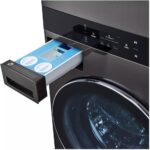 WashTower Stacked Smart Laundry Center 5.0 Cu.Ft. Front Load Washer & 7.4 Cu.Ft. Gas Dryer in Black Steel w/Steam - Image 5