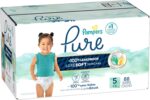 Pampers Pure Protection Baby Diapers, Size 5 (27+ lbs), 88 Count, Up to 100% Leakproof, Premium Plant-Based Skin Protection, Hypoallergenic Soft Diapers - Image 14
