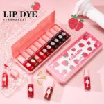 10 Colors Lip Tint Stain Set, Korean Moisturizing Lip Gloss Velvet Mini Liquid Lipstick, Multi-Use Lip and Cheek Tint, Non-Stick Cup, Lightweight, Long-Lasting Waterproof Lips Makeup - Image 6