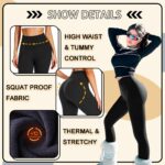 FULLSOFT Fleece Lined Leggings Women Tummy Control High Waisted Workout Winter Warm Soft Yoga Pants - Image 6