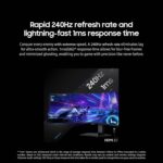 Samsung 49” Odyssey G9 Series DQHD 1000R Curved Gaming Monitor, 1ms(GtG), VESA DisplayHDR 1000, 240Hz, AMD FreeSync Premium Pro, Height Adjustable Stand, Ultrawide Screen, LS49CG954ENXZA, 2024 - Image 6