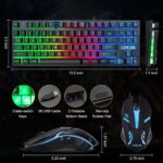 CHONCHOW 87 Keys TKL Gaming Keyboard and Mouse Combo, Wired LED Rainbow Backlit Keyboard 800-3200 DPI RGB Mouse, Gaming for PS4 Xbox PC Laptop Mac - Image 5
