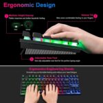 CHONCHOW 87 Keys TKL Gaming Keyboard and Mouse Combo, Wired LED Rainbow Backlit Keyboard 800-3200 DPI RGB Mouse, Gaming for PS4 Xbox PC Laptop Mac - Image 6