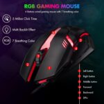 CHONCHOW 87 Keys TKL Gaming Keyboard and Mouse Combo, Wired LED Rainbow Backlit Keyboard 800-3200 DPI RGB Mouse, Gaming for PS4 Xbox PC Laptop Mac - Image 7