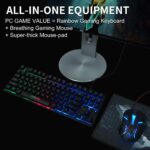 CHONCHOW 87 Keys TKL Gaming Keyboard and Mouse Combo, Wired LED Rainbow Backlit Keyboard 800-3200 DPI RGB Mouse, Gaming for PS4 Xbox PC Laptop Mac - Image 8
