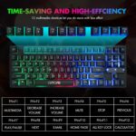 CHONCHOW 87 Keys TKL Gaming Keyboard and Mouse Combo, Wired LED Rainbow Backlit Keyboard 800-3200 DPI RGB Mouse, Gaming for PS4 Xbox PC Laptop Mac - Image 10