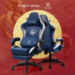 GTPLAYER Gaming Chair with Bluetooth Speakers and Footrest, Dragon Series Video Game Chair ，Heavy Duty, Ergonomic, Esports Computer Office Chair Blue (Royal Blue) - Image 5