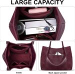 Large Tote Bag for Women Work Vegan Leather 16L Ladies Handbags Womens Big Purses Shoulder for Travel - Image 5