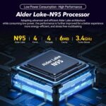 15.6" Laptop Computer Notebook, 4-Core N95 Processor, FHD Display, Backlit Keyboard, Fingerprint, Webcam, Bluetooth, WiFi, Win 11 Pro, 10TB Upgradeable, T152A, 8GB RAM, 512GB SSD, Silver - Image 4