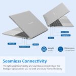 15.6" Laptop Computer Notebook, 4-Core N95 Processor, FHD Display, Backlit Keyboard, Fingerprint, Webcam, Bluetooth, WiFi, Win 11 Pro, 10TB Upgradeable, T152A, 8GB RAM, 512GB SSD, Silver - Image 7