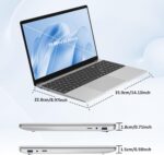 15.6" Laptop Computer Notebook, 4-Core N95 Processor, FHD Display, Backlit Keyboard, Fingerprint, Webcam, Bluetooth, WiFi, Win 11 Pro, 10TB Upgradeable, T152A, 8GB RAM, 512GB SSD, Silver - Image 9