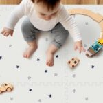 Baby Foam Play Mat, PIGLOG 72x48 Baby Crawling Mat, Floor Mats for Kids for Infants with Interlocking Floor Tiles, Toddler Playmats for Indoor and Outdoor, Easy to Clean Playroom Mats, Star - Image 3